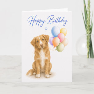 Carte Anniversaire de Retriever à Tolling de Canard