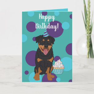Carte Anniversaire de Rottweiler
