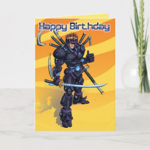 Carte Anniversaire de samouraïs de Cyber