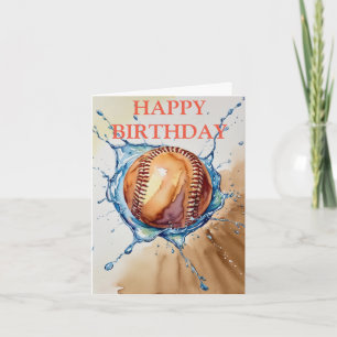 Carte Anniversaire de Splash Aquarelle pour les Amoureux