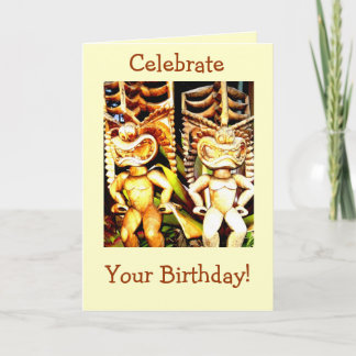 Carte Anniversaire de Tiki