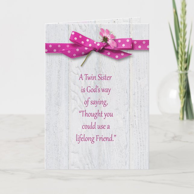 Carte Anniversaire de Twin Sister (Devant)