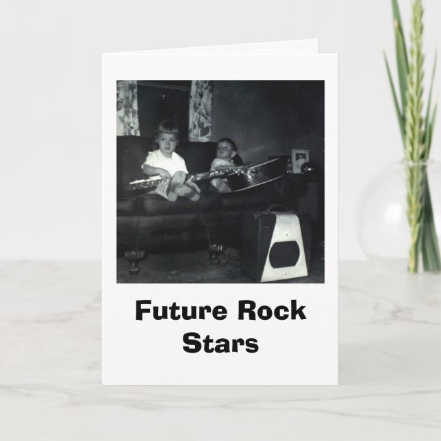 Carte Anniversaire de vedette du rock (Devant)