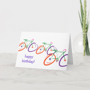 Carte anniversaire de vélo