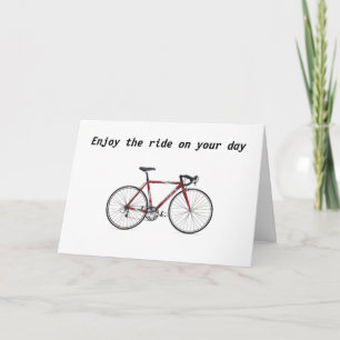CARTE ANNIVERSAIRE DE VÉLO RAKKASAN