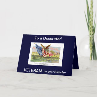 CARTE ANNIVERSAIRE DE VÉTÉRAN