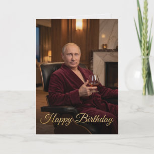 Carte Anniversaire de Vladimir Poutine Humour de l'Homme