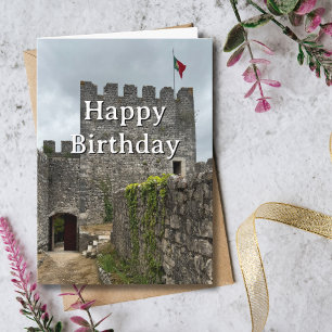 Carte Anniversaire de voyage Château Portugal Photo amus