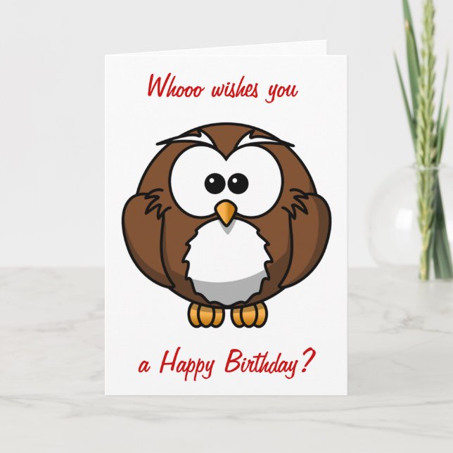 Carte Anniversaire de Wise Owl (Devant)