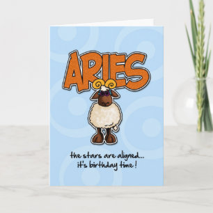 Carte Anniversaire de zodiaque - Bélier