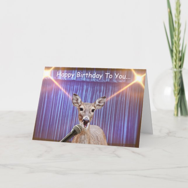 Carte Anniversaire Deer Stage (Devant)