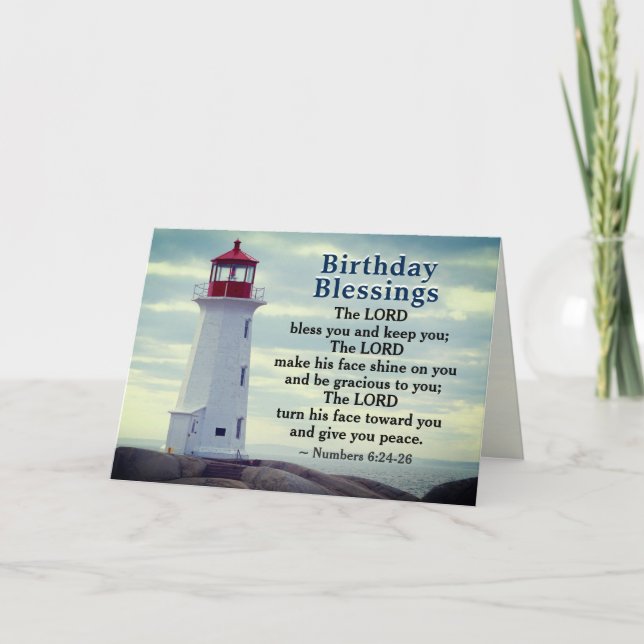 Carte Anniversaire des bénédictions Numéros 6:24-26 Phar (Devant)