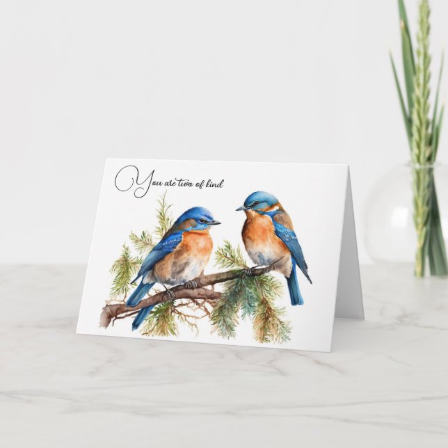 Carte Anniversaire des bleuets (Devant)