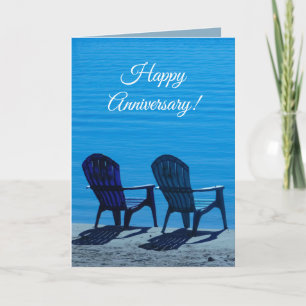 Carte Anniversaire des chaises de plage modifiables