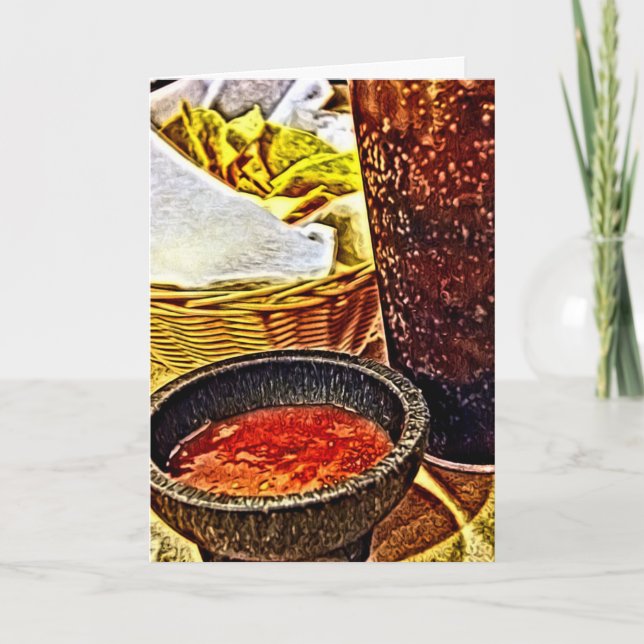 Carte Anniversaire des chips et de la salsa (Devant)