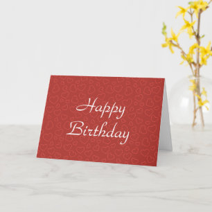 Carte Anniversaire des Coeurs rouges minuscules 