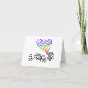 Carte Anniversaire des éléphants