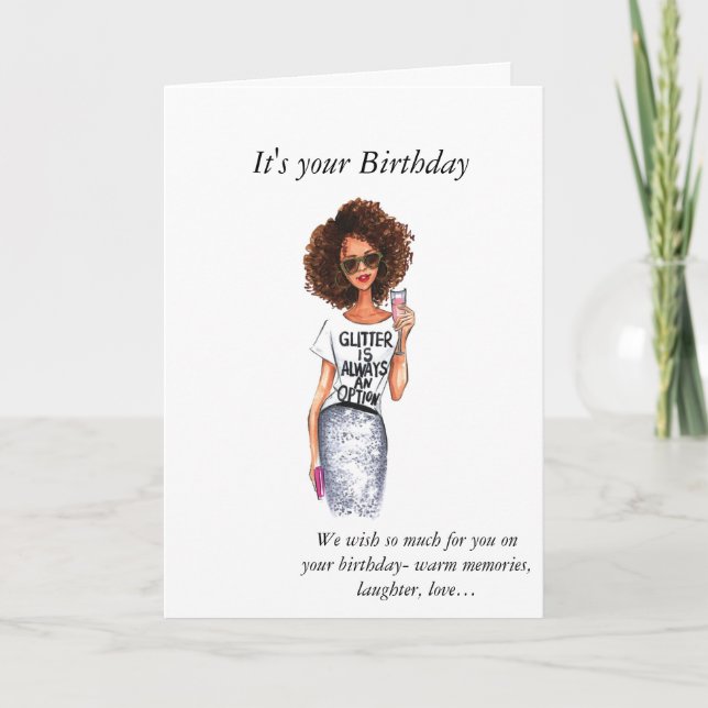Carte Anniversaire des femmes afro-américaines (Devant)