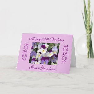 Carte anniversaire des Grand-grand-mamans le 100th