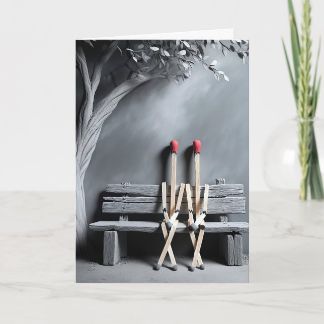 Carte Anniversaire des Matchsticks (Devant)