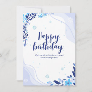Carte "Anniversaire des merveilles hivernales"