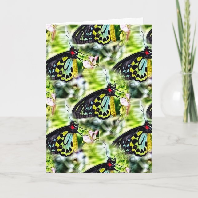 Carte Anniversaire des papillons (Devant)