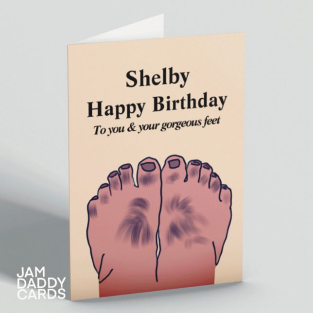 Carte Anniversaire des pieds moches (Créateur téléchargé)