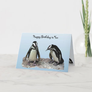 Carte Anniversaire des pingouins