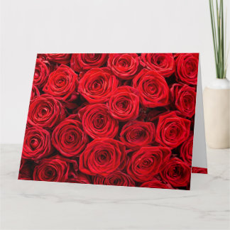 Carte Anniversaire des roses rouges