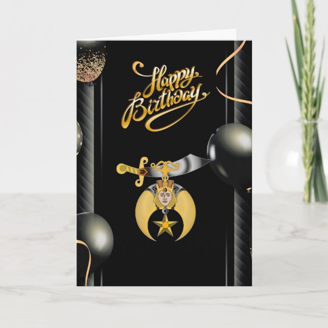 Carte Anniversaire des Shriners (Devant)