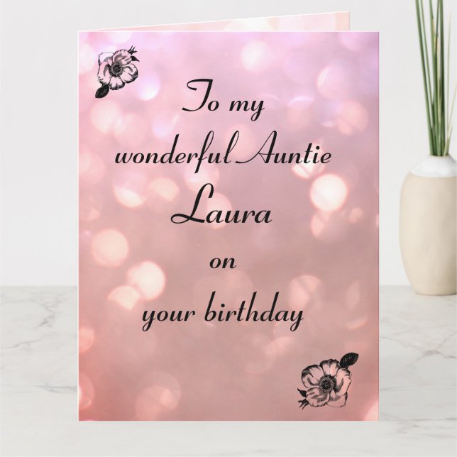 Carte Anniversaire des Tantes personnalisées (Devant)