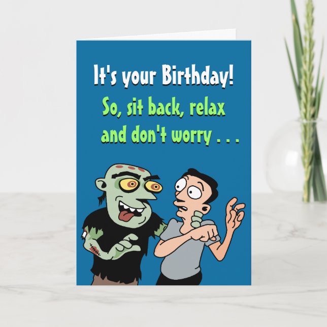 Carte Anniversaire des Zombies (Devant)