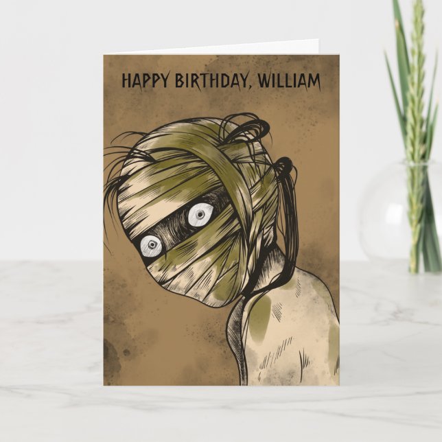 Carte Anniversaire des zombies personnalisés du Monstre  (Devant)