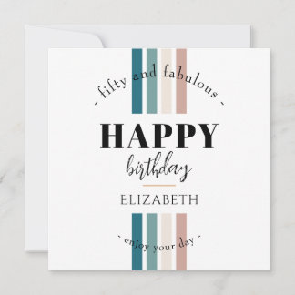 Carte Anniversaire Design minimaliste aux couleurs paste
