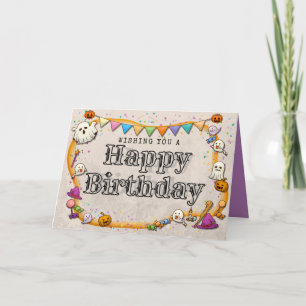 Carte Anniversaire d'Halloween
