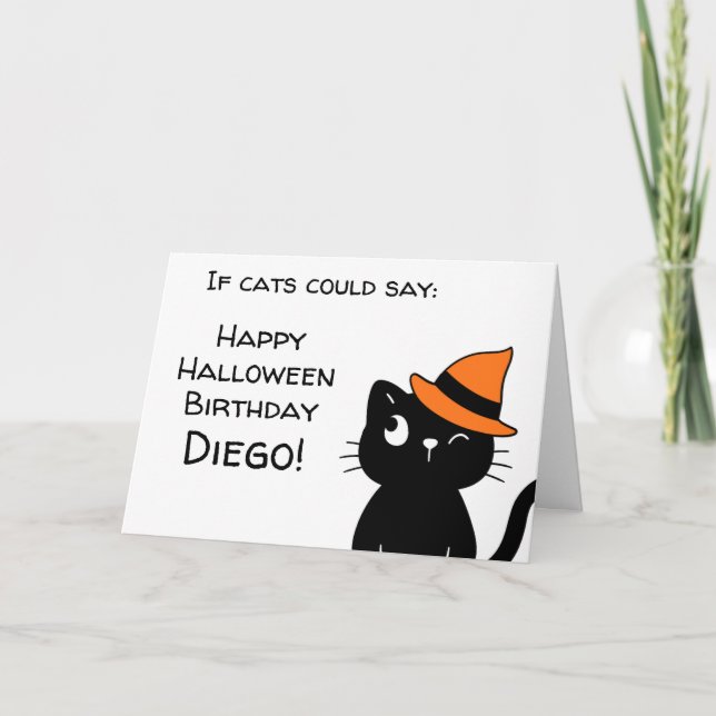 Carte Anniversaire d'Halloween drôle Sarcastique mignonn (Devant)