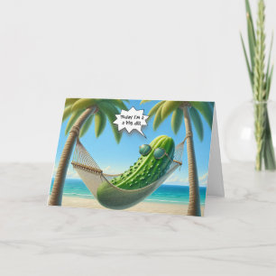 Carte Anniversaire Dill Pickle dans un hamac