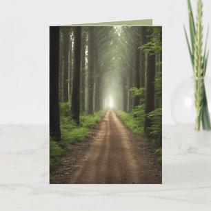 Carte Anniversaire Dirt Road En Forêt Verte