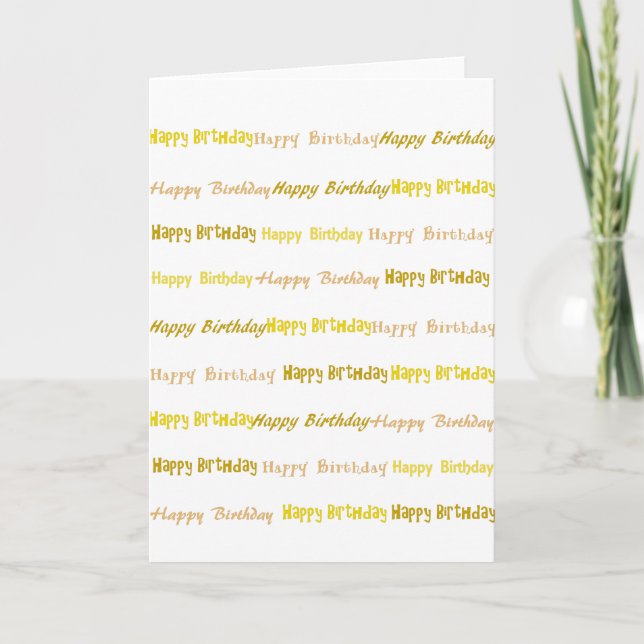 Carte Anniversaire d'or (Devant)