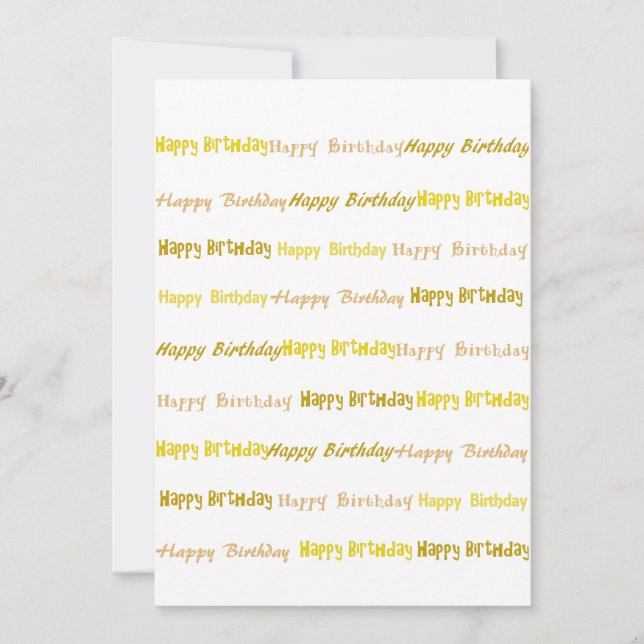 Carte Anniversaire d'or (Devant)