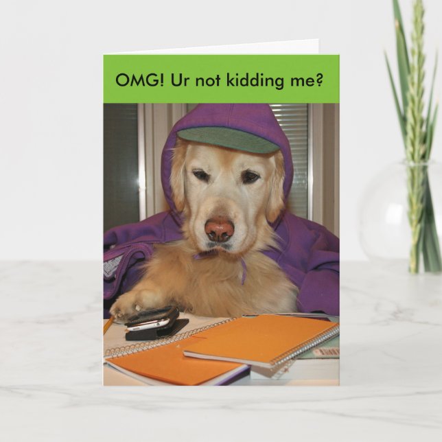 Carte Anniversaire d'or de service de mini-messages (Devant)