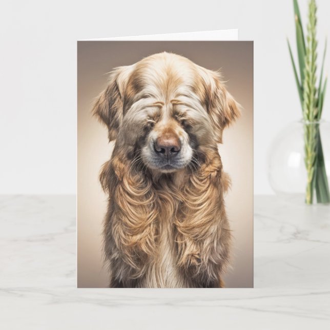 Carte Anniversaire Doré Retriever (Devant)