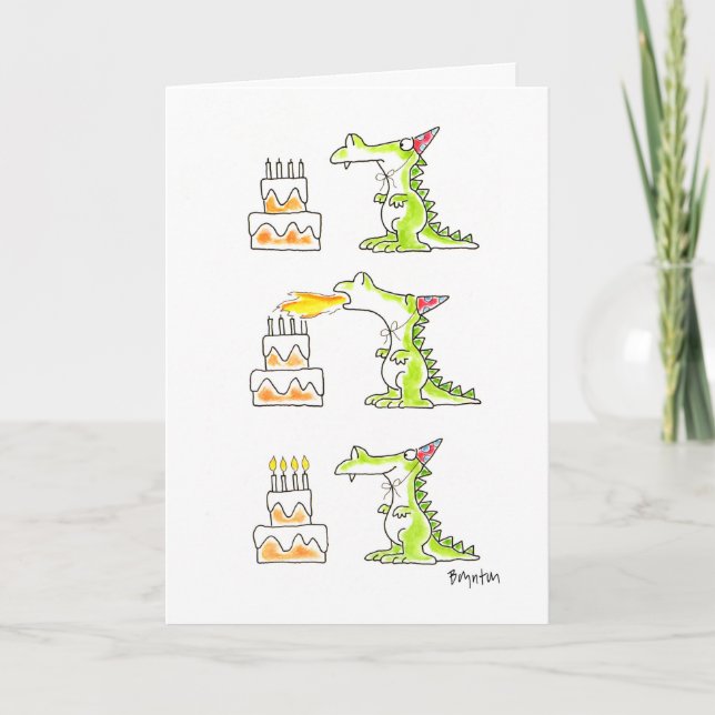 Carte ANNIVERSAIRE DRAGON par Boynton (Devant)