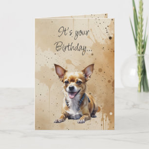 Carte Anniversaire Drôle Chien Chihuahua Mignon