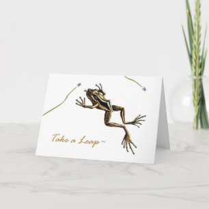 Carte Anniversaire drôle d'année bissextile, grenouille