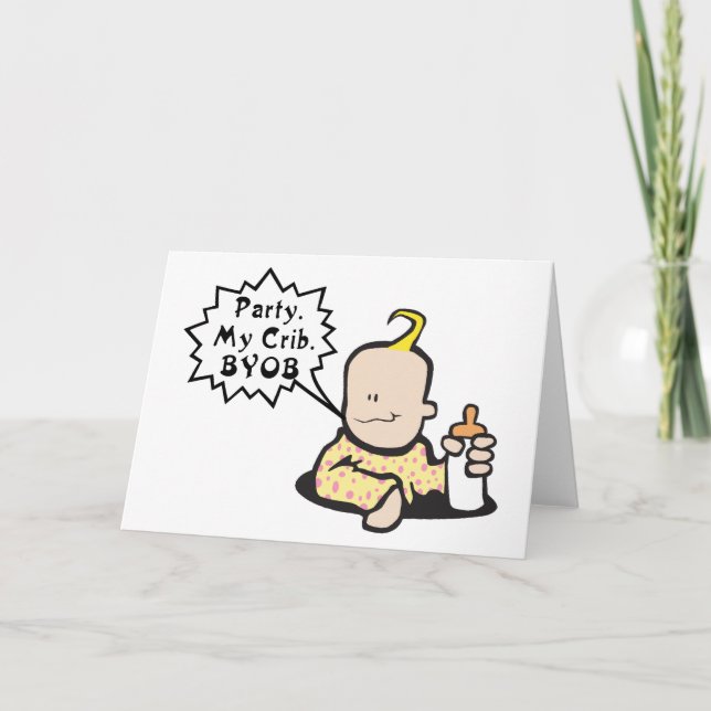 Carte Anniversaire drôle de bébé (Devant)