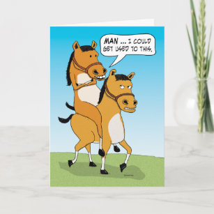 Cartes De Vœux Cheval Humoristique Zazzle Ca