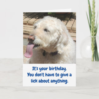 Carte Anniversaire drôle de crème glacée de chien et