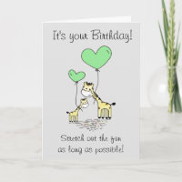Anniversaire drôle de Giraffe animal