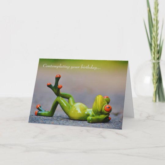 Carte Anniversaire Drole De Grenouille Verte Zazzle Ca